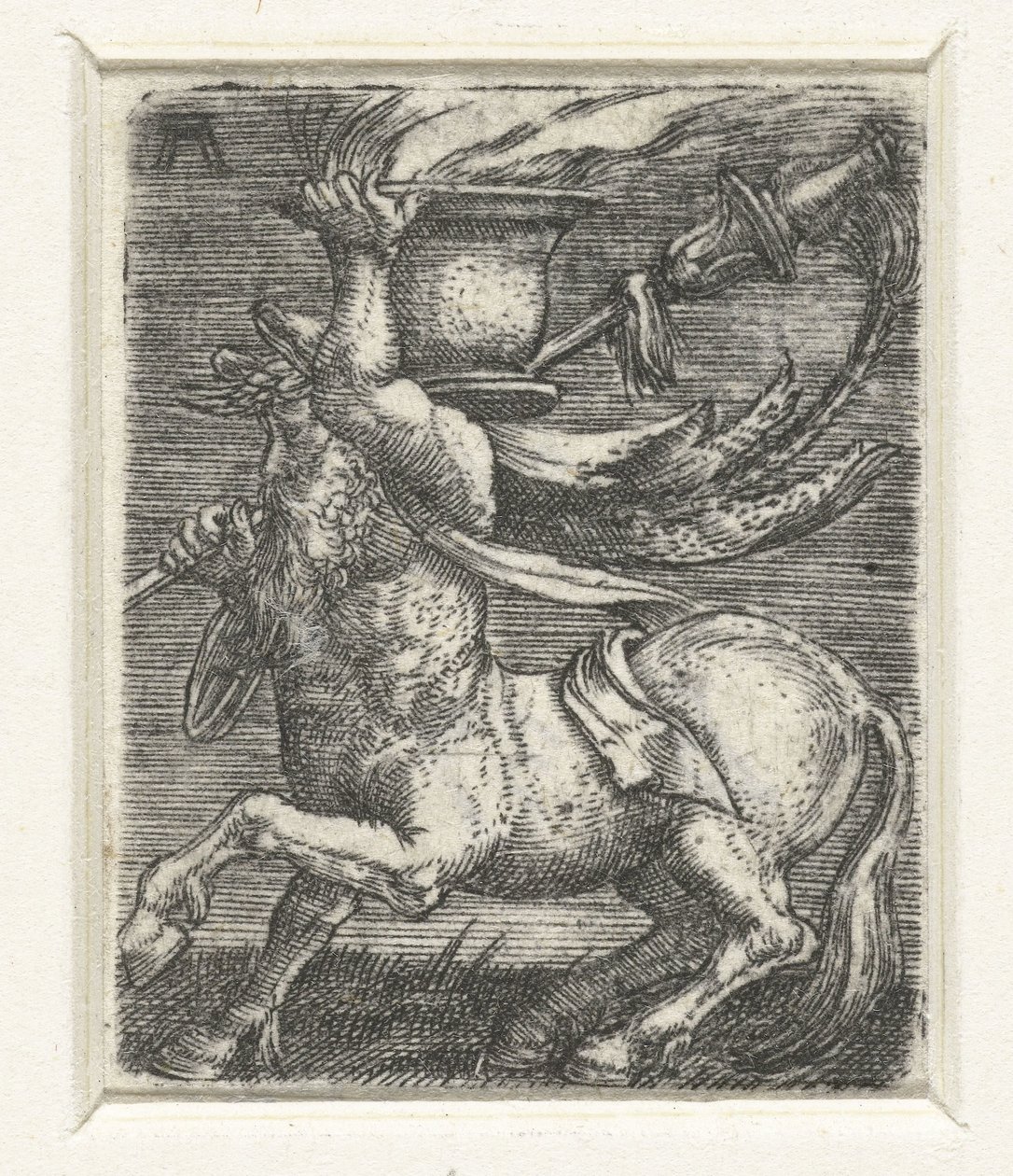Centaur bär en gryta med eld av Albrecht Altdorfer