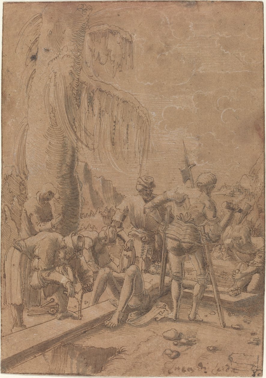 Kristus spikad på korset av Albrecht Altdorfer