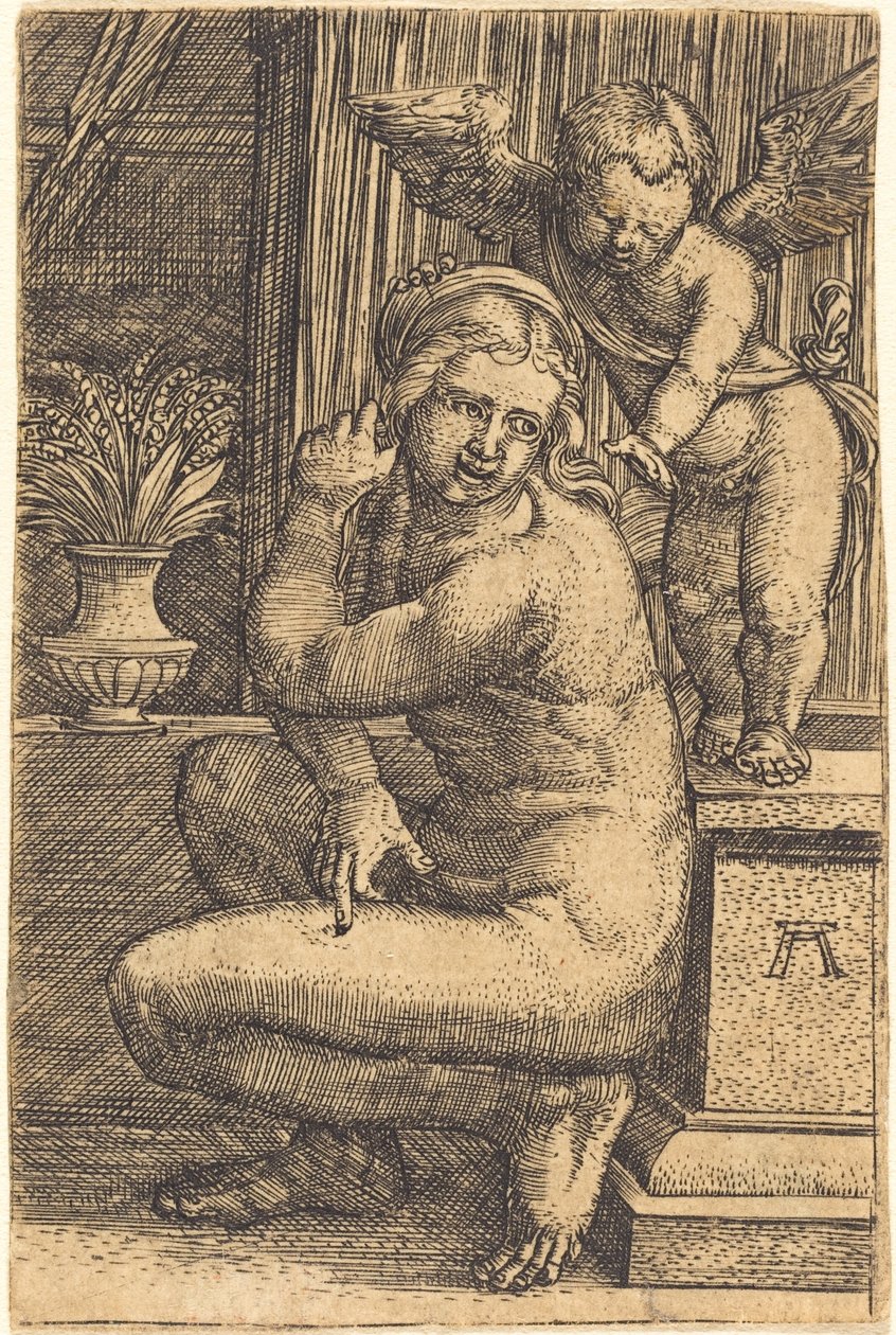Hukande Venus av Albrecht Altdorfer