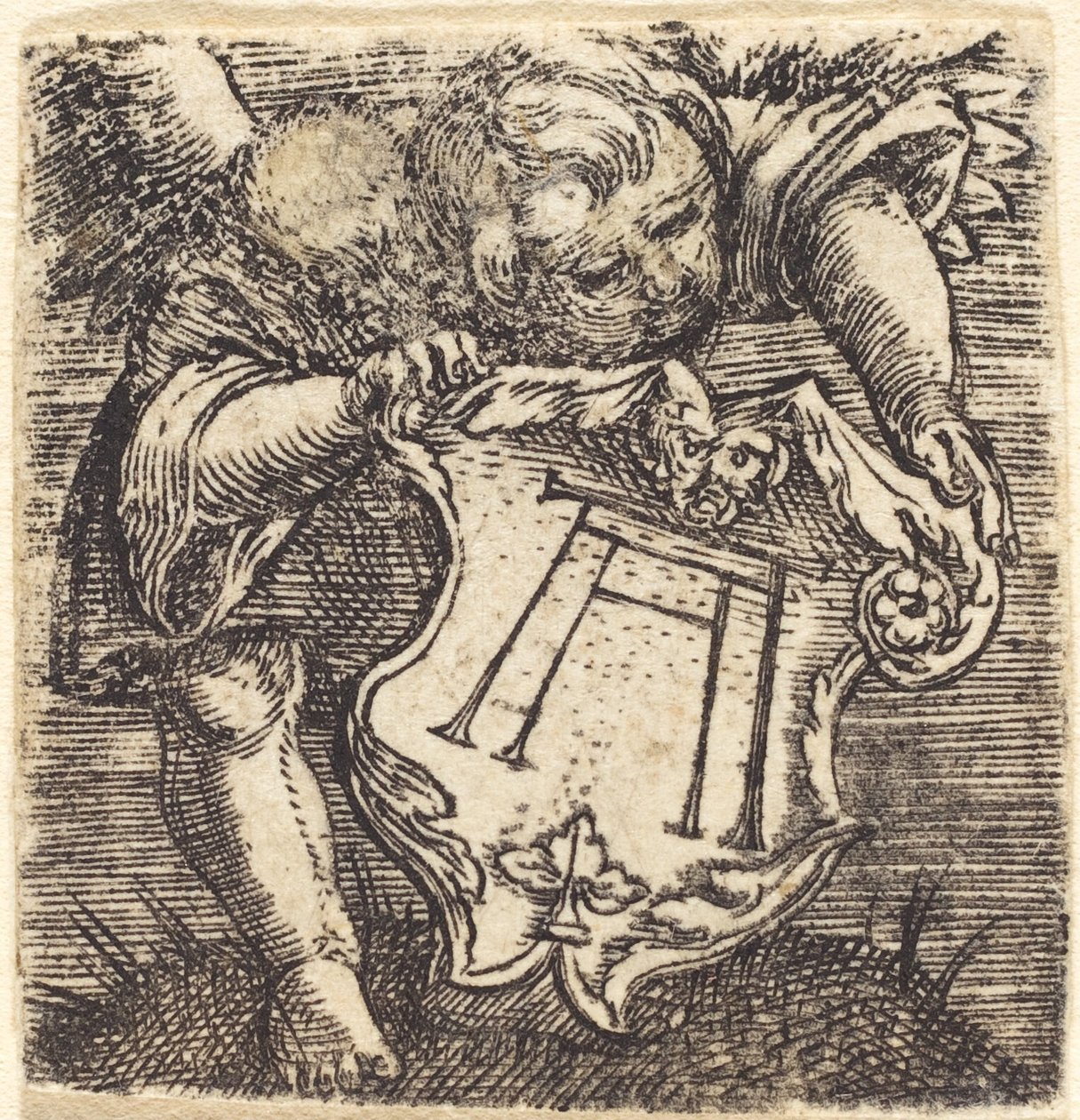 Genii med Altdorfers Schram av Albrecht Altdorfer