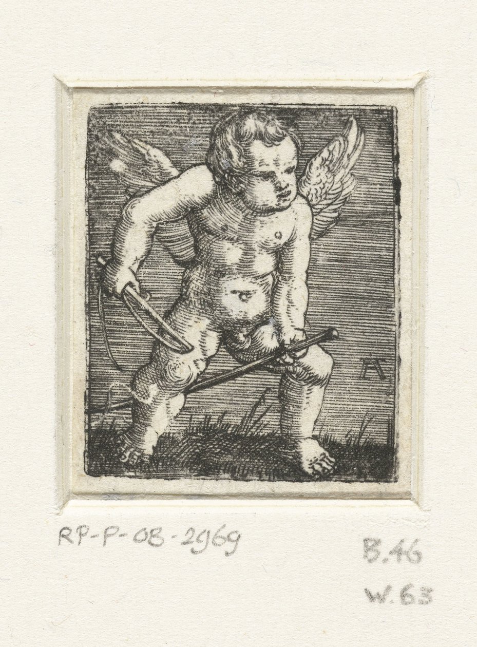 Putto med en hobbyhäst av Albrecht Altdorfer