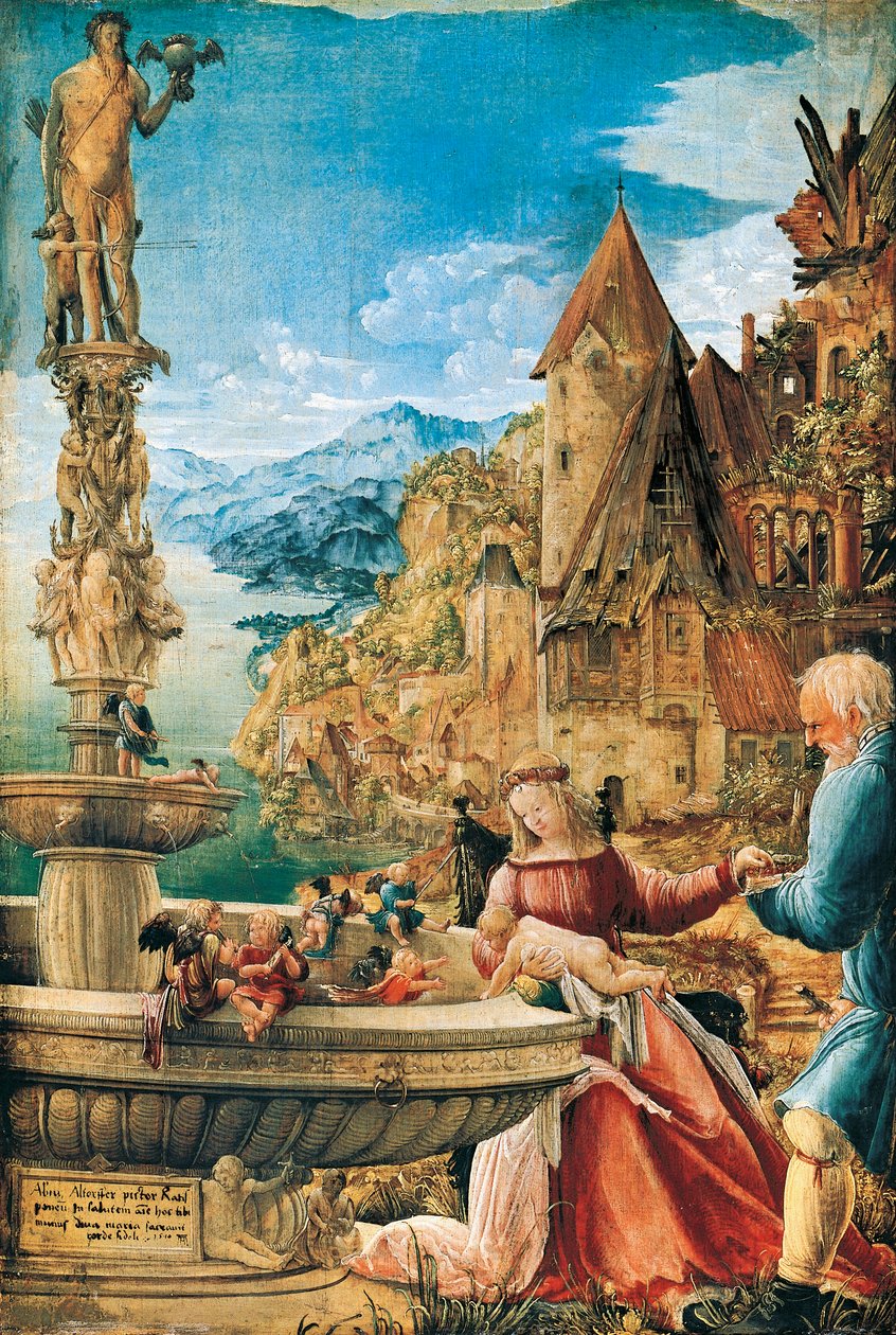 Vila på flykten till Egypten av Albrecht Altdorfer