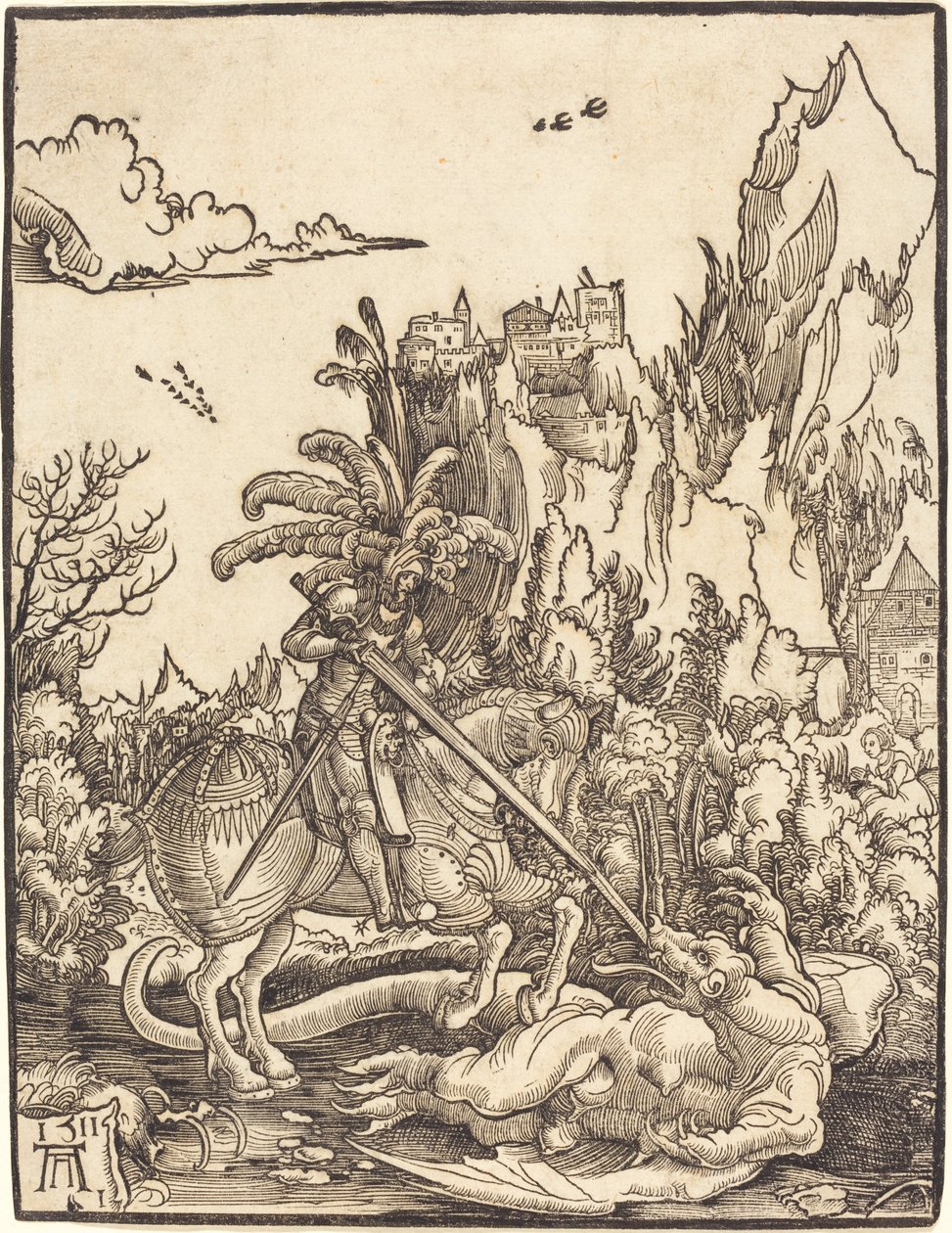 Saint George dräper draken av Albrecht Altdorfer