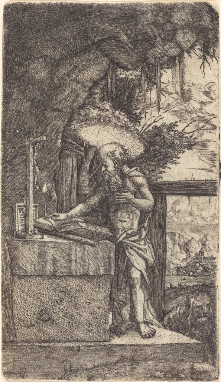 Saint Jerome Reading av Albrecht Altdorfer