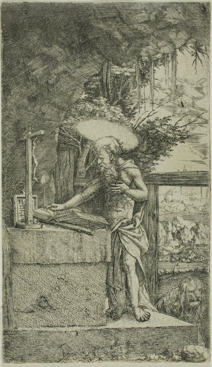 Saint Jerome Reading av Albrecht Altdorfer