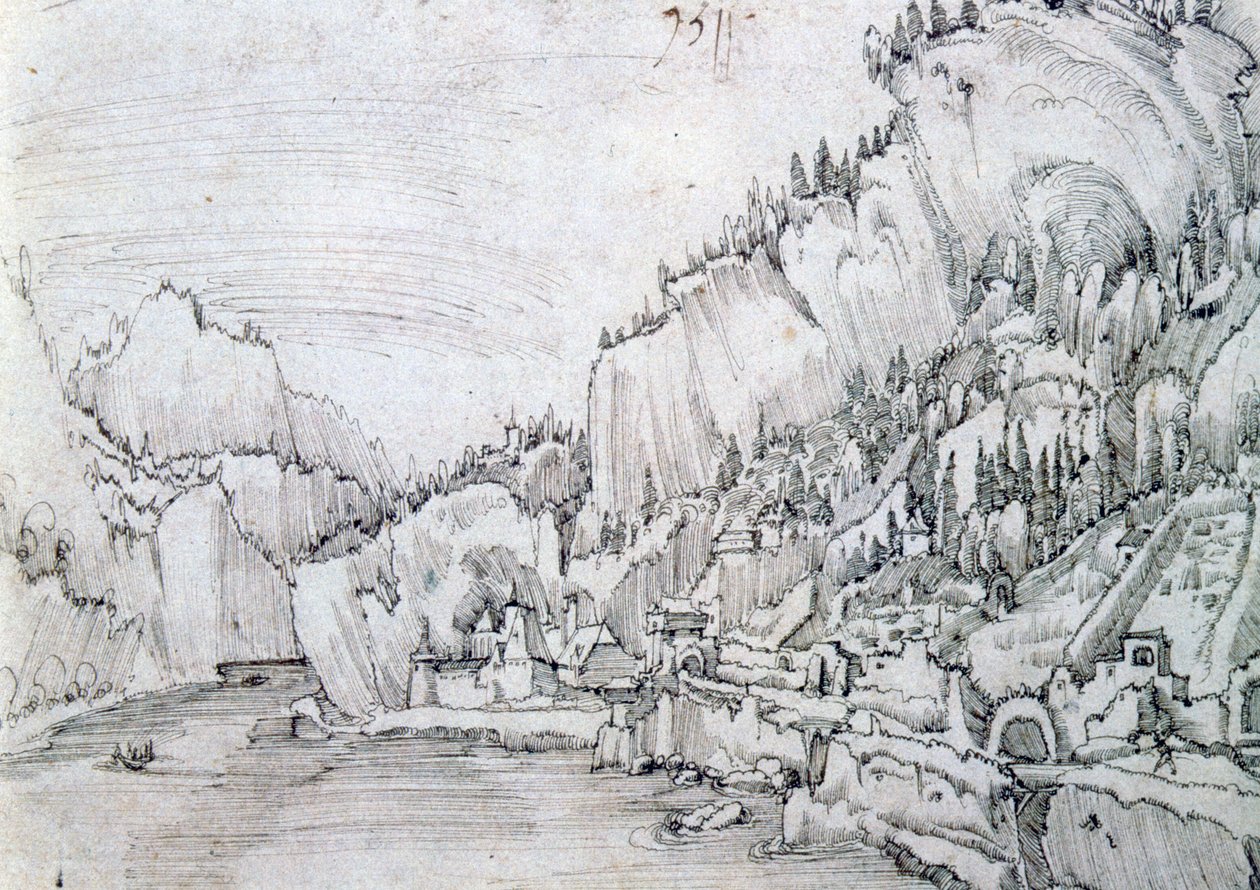 Sarmingstein vid Donau, 1500-talet av Albrecht Altdorfer