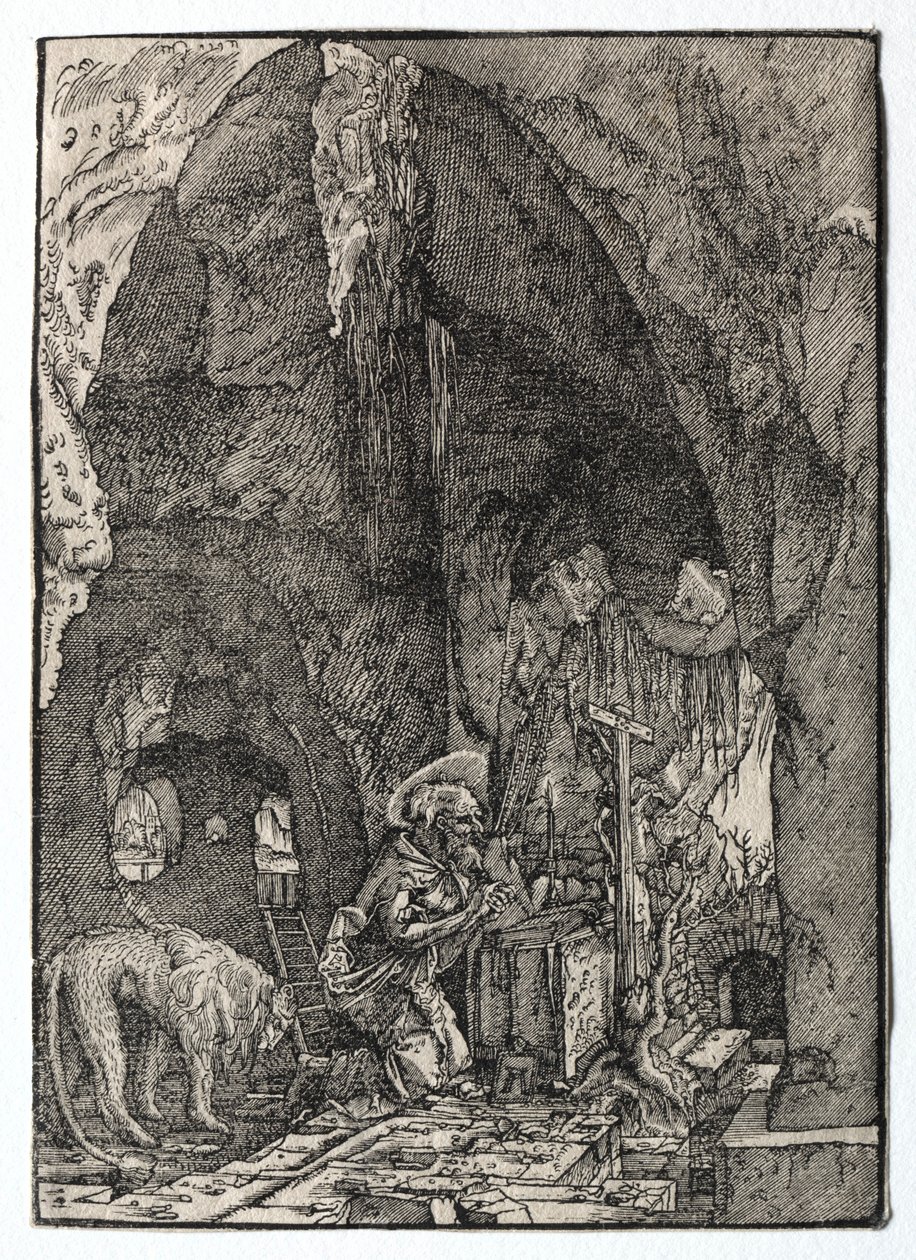 S:t Hieronymus i grottan, 1513-1515. av Albrecht Altdorfer