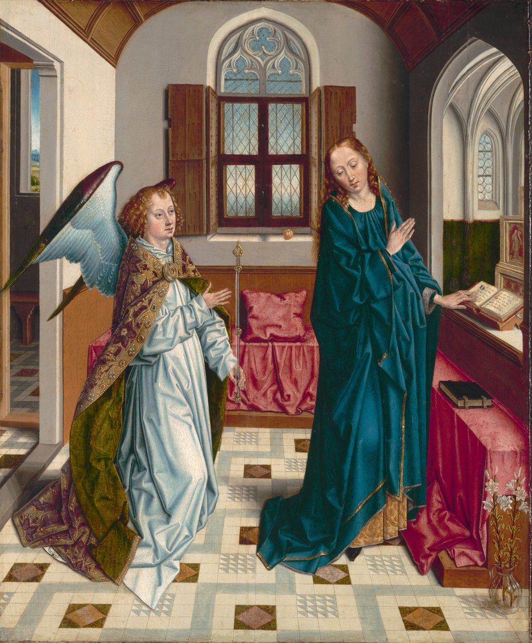 Bebådelsen, c.1480 av Albrecht Bouts