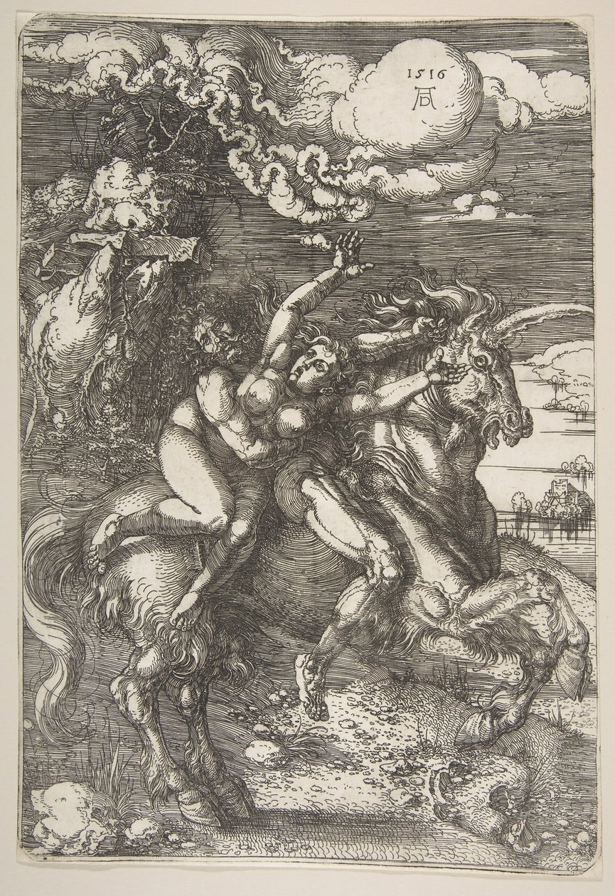 Bortförande av Proserpine.n.d. av Albrecht Dürer
