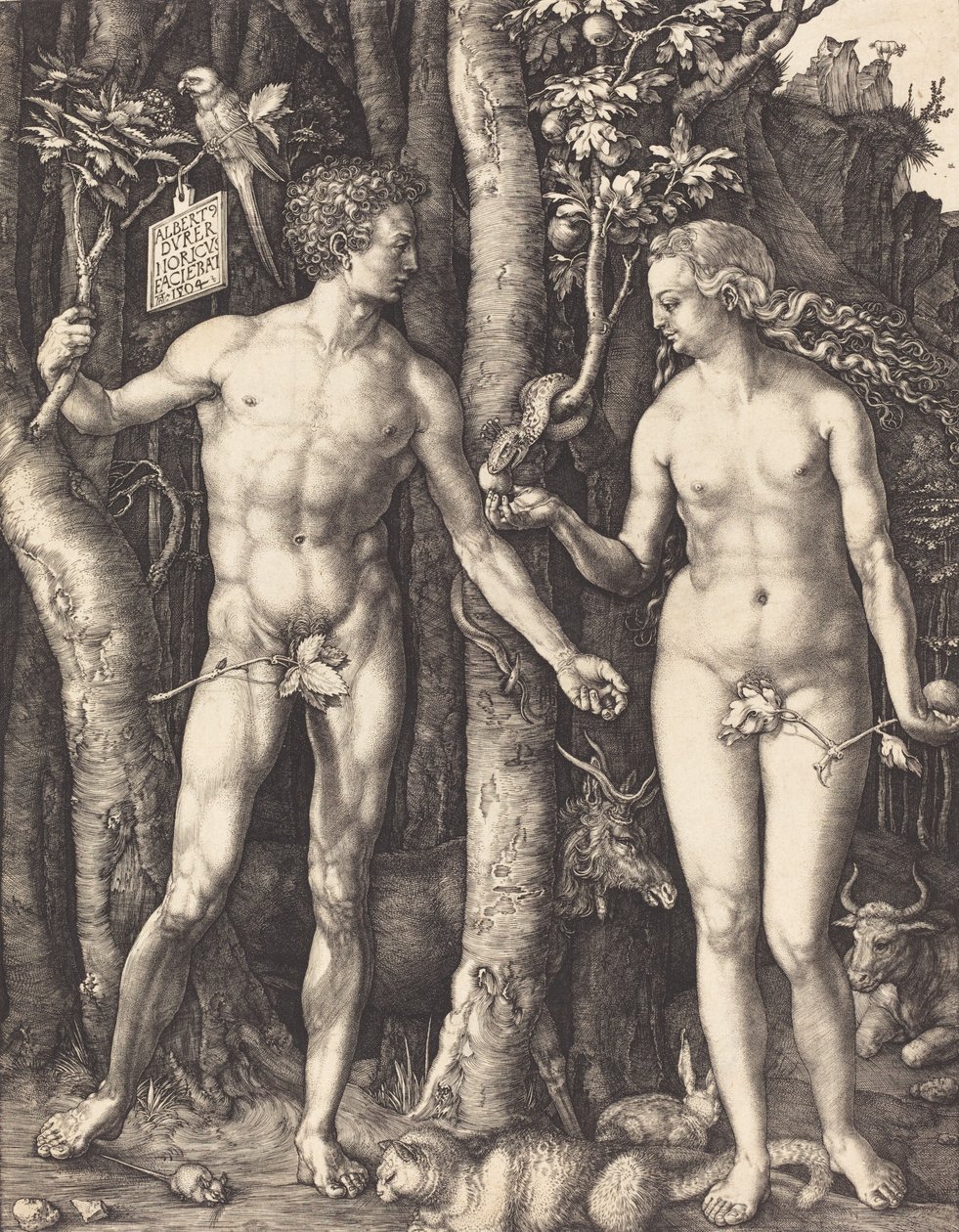 Adam och Eva, 1504. av Albrecht Dürer
