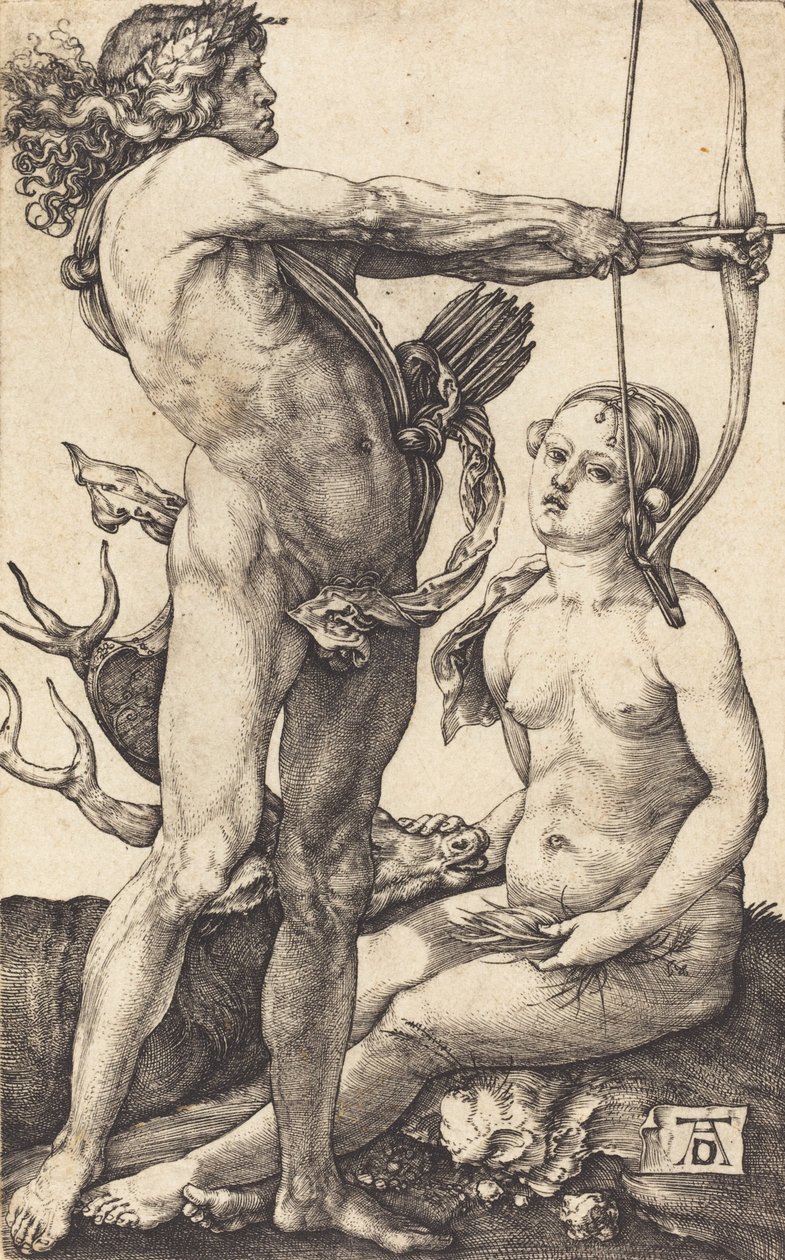 Apollo och Diana, 15041505. av Albrecht Dürer
