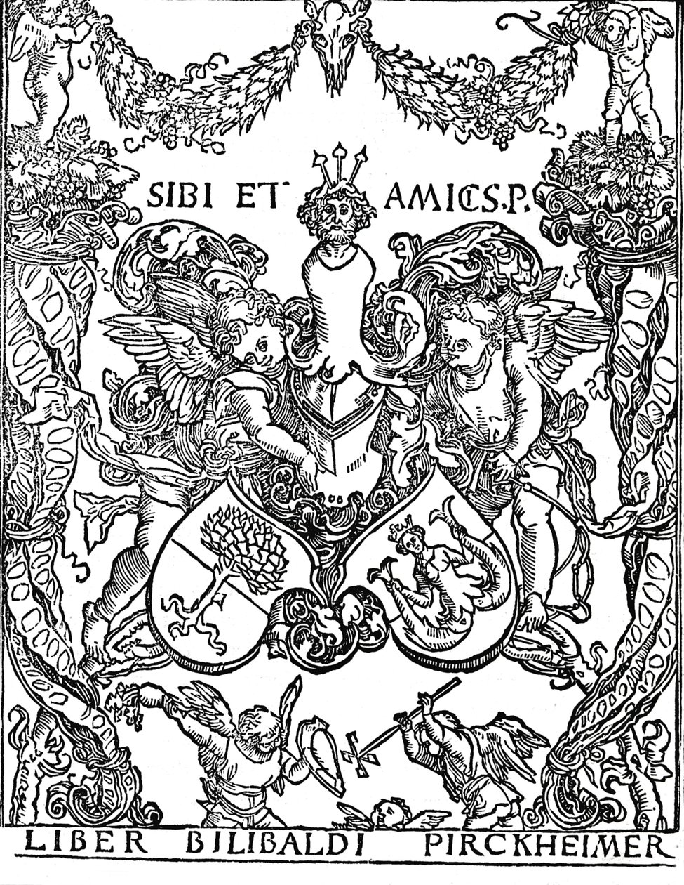 Bokskylt av Willibald Pirkheimer, c1502-1503, 1906 av Albrecht Dürer