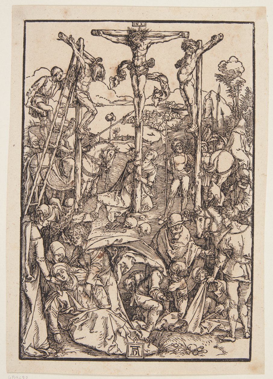Golgata (anspråkslös träsnitt) av Albrecht Dürer
