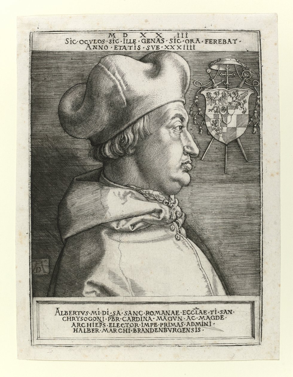 Kardinal Albert av Brandenburg, 1523 av Albrecht Dürer