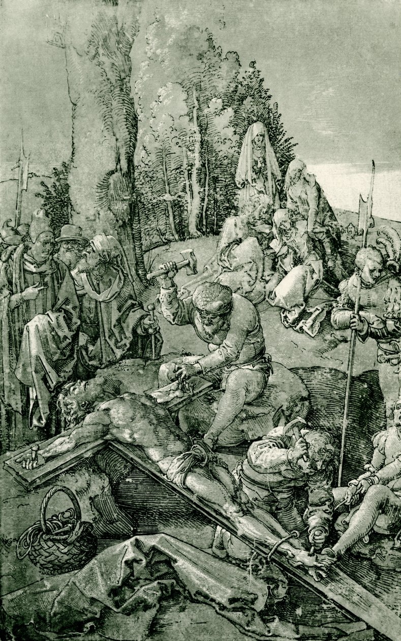 Kristus är spikad på korset av Albrecht Dürer