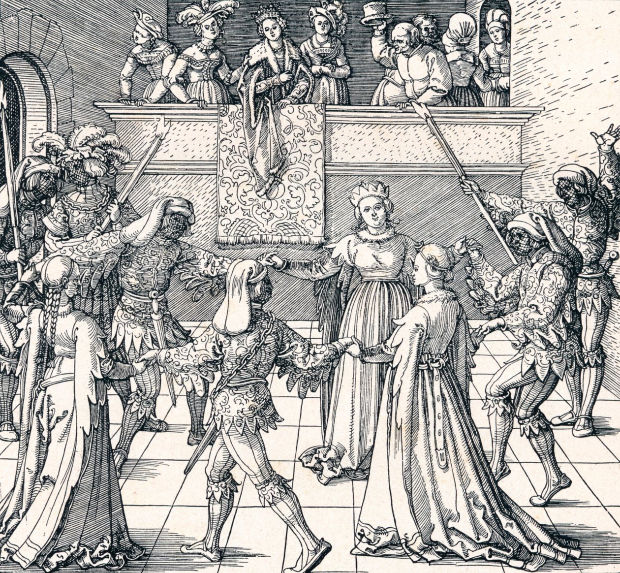 Dans av Torchlight, Augsburg, 1516 1906 av Albrecht Dürer