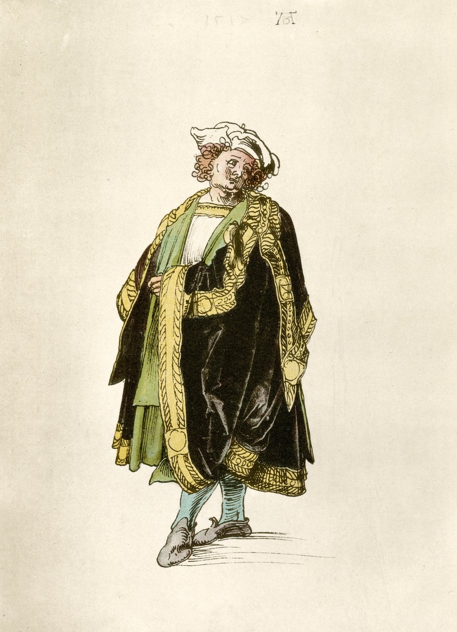 Design av en kejserlig hovklänning av Albrecht Dürer