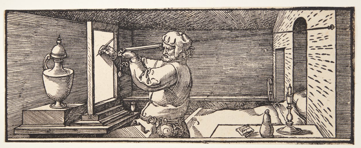 Ritare som ritar en vas av Albrecht Dürer