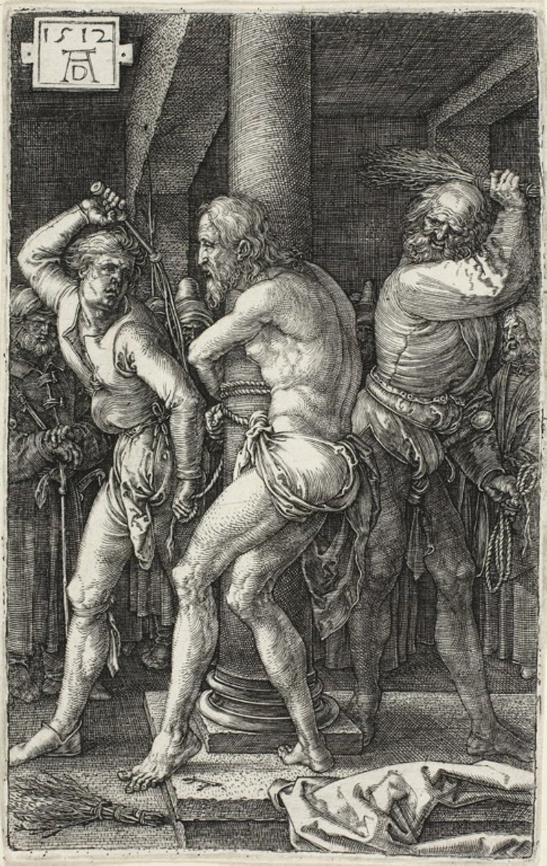 Flagellation, från The Engraved Passion av Albrecht Dürer