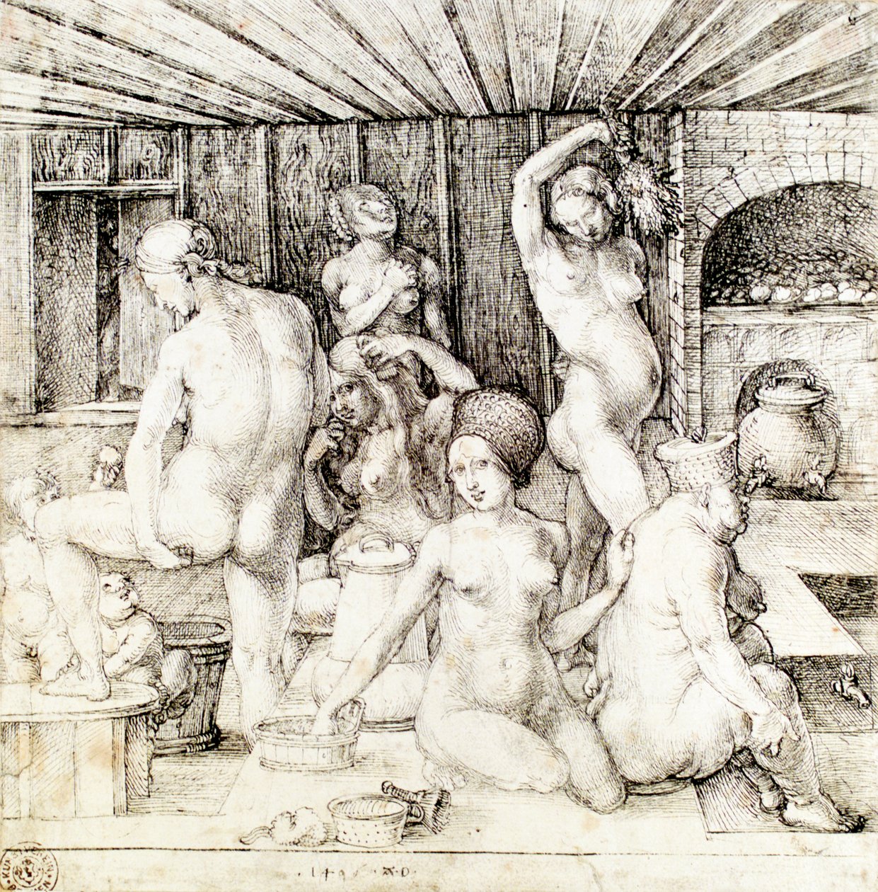 Tyska: Frauenbad Kvinnobadet av Albrecht Dürer
