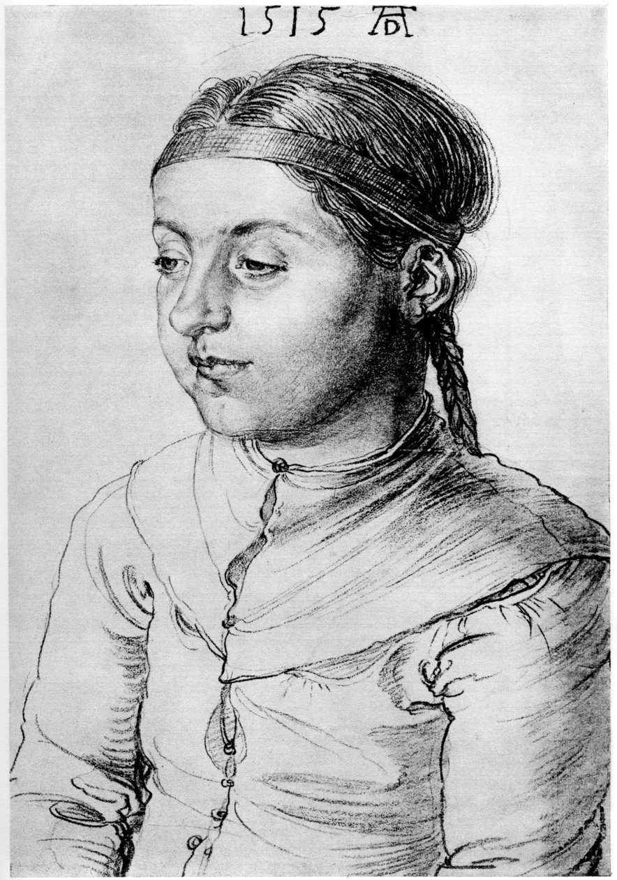 Chef för en flicka, 1515, 1936 av Albrecht Dürer
