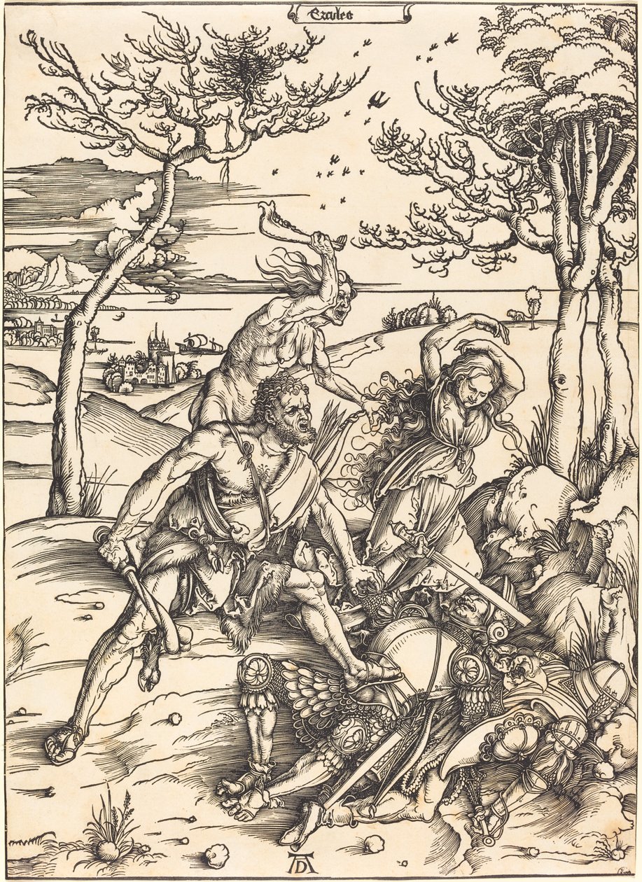 Hercules erövrar Cacus ("Hercules") av Albrecht Dürer