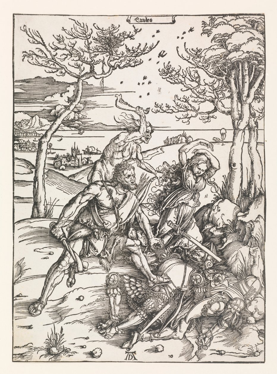 Hercules erövrar Molionide-tvillingarna av Albrecht Dürer
