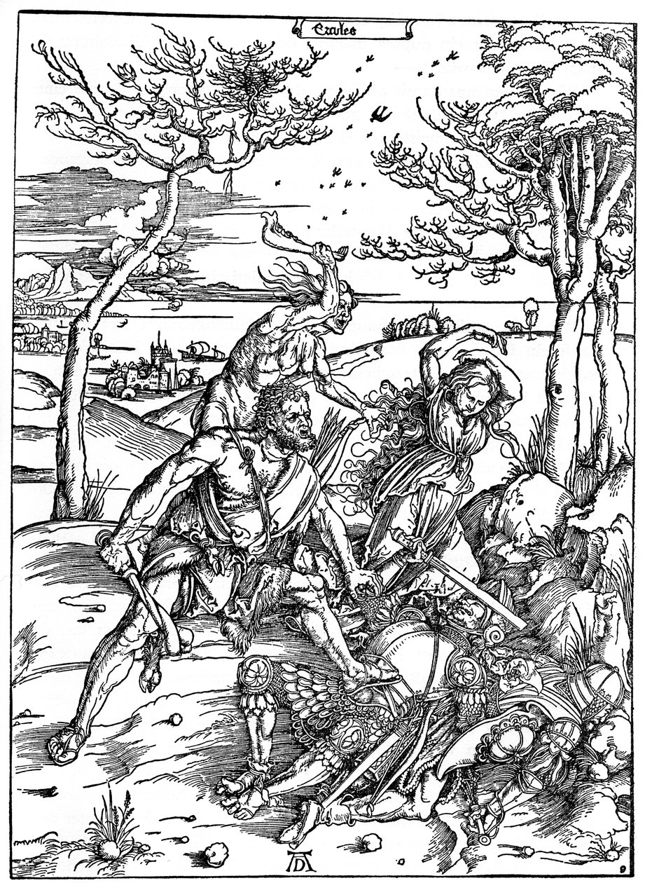 Hercules Killing the Molionides, c1496-1498, 1936 av Albrecht Dürer