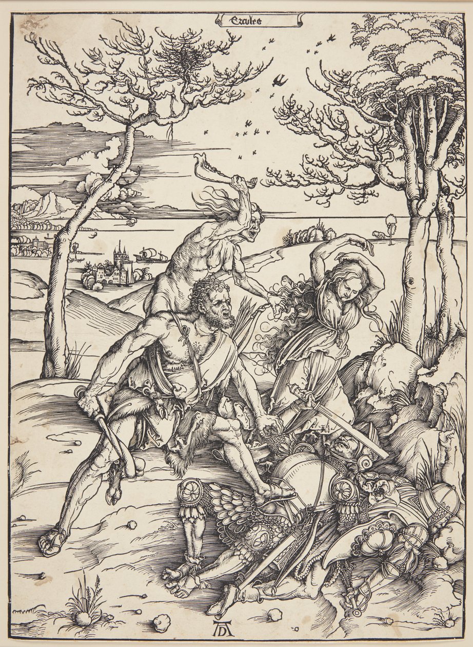 Hercules erövrar Molionide-tvillingarna av Albrecht Dürer