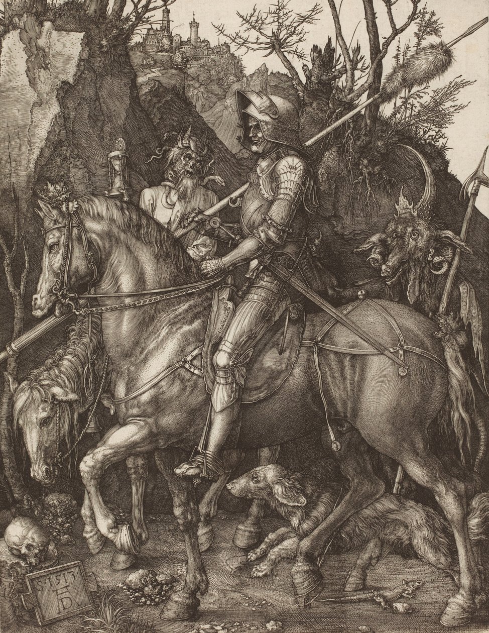 Riddare, död och djävul, 1513. av Albrecht Dürer