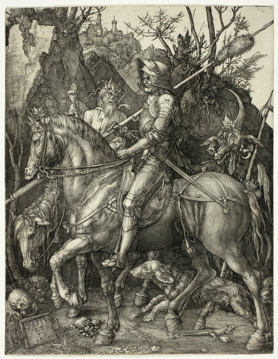 Riddare, Döden och Djävulen av Albrecht Dürer