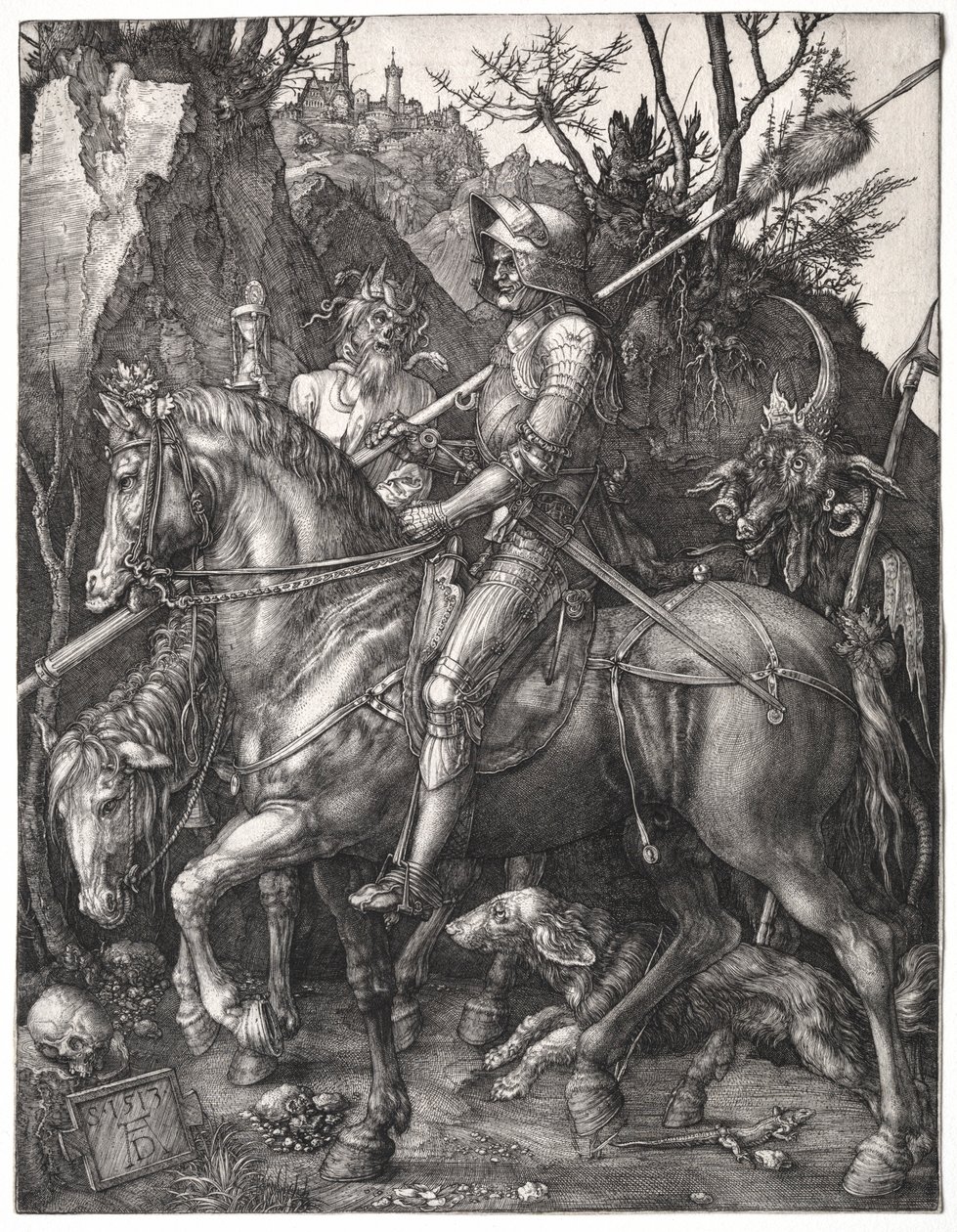 Riddare, död och djävul, 1513. av Albrecht Dürer
