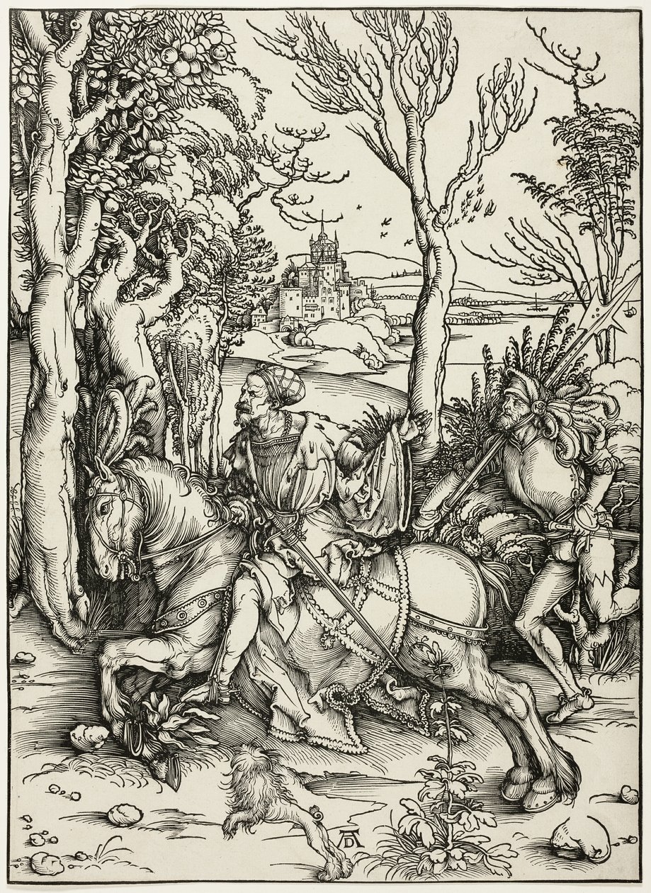 Knight och Landsknecht av Albrecht Dürer