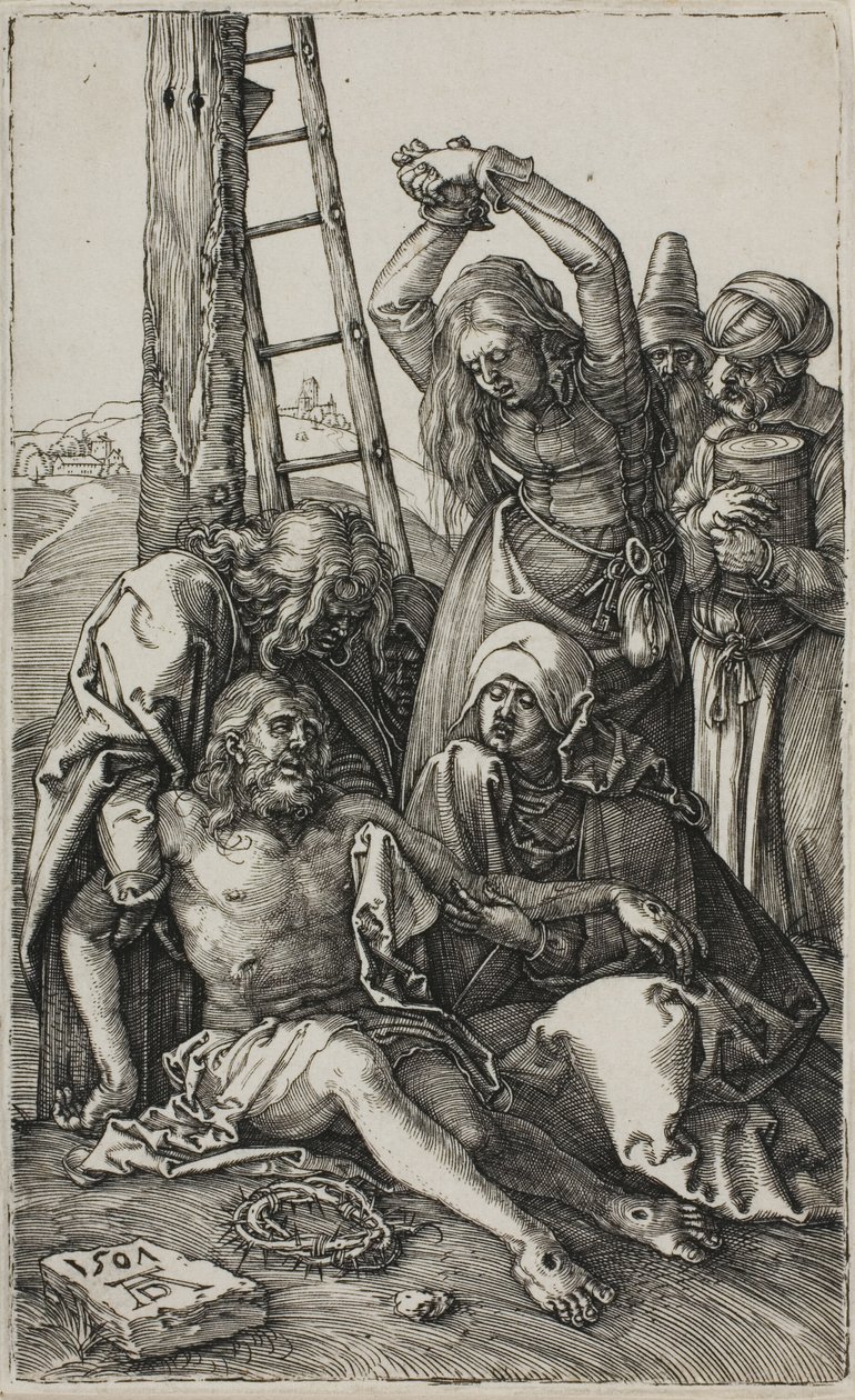 Kristi klagan, från The Engraved Passion av Albrecht Dürer