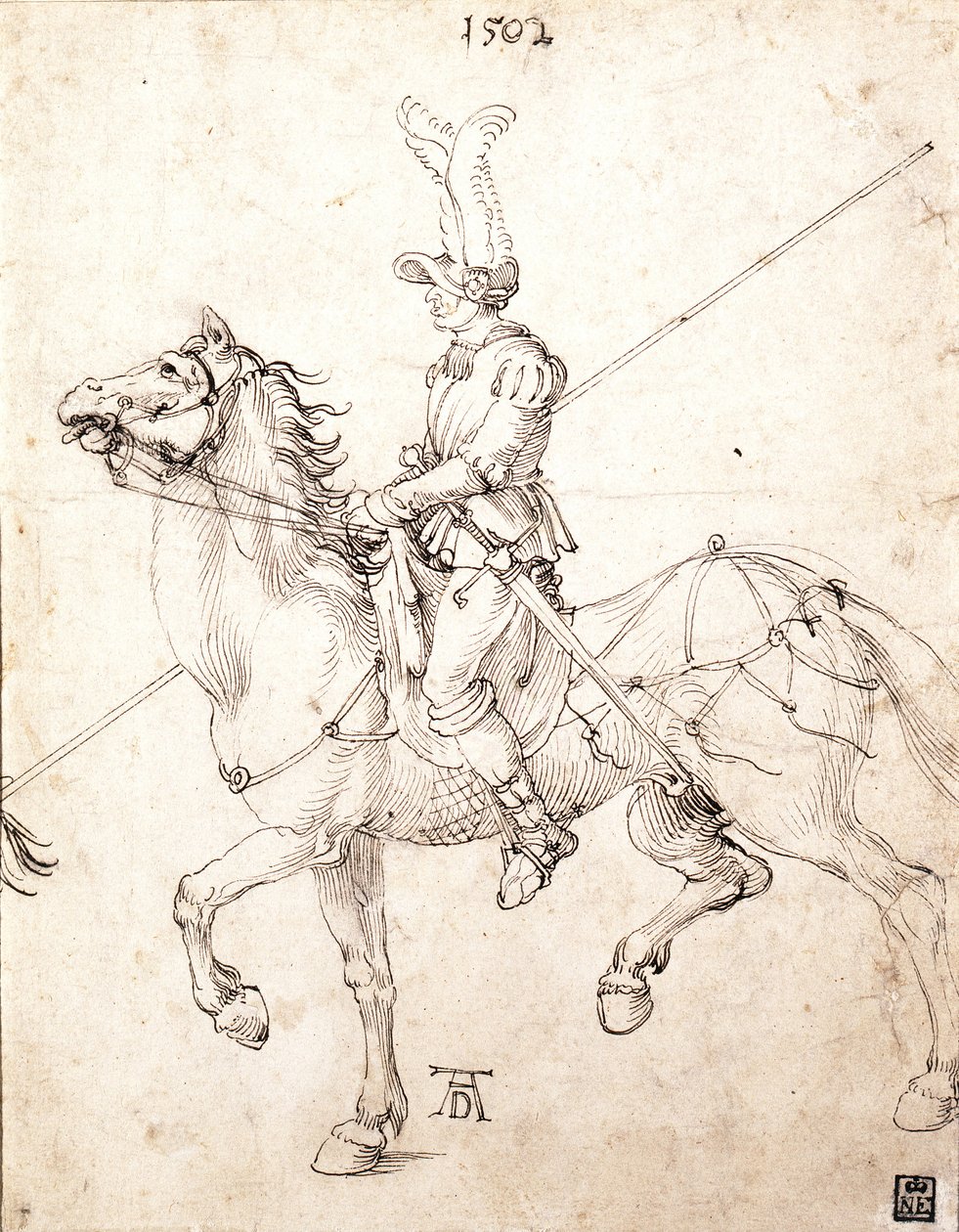 Lancer till häst, 1502 av Albrecht Dürer