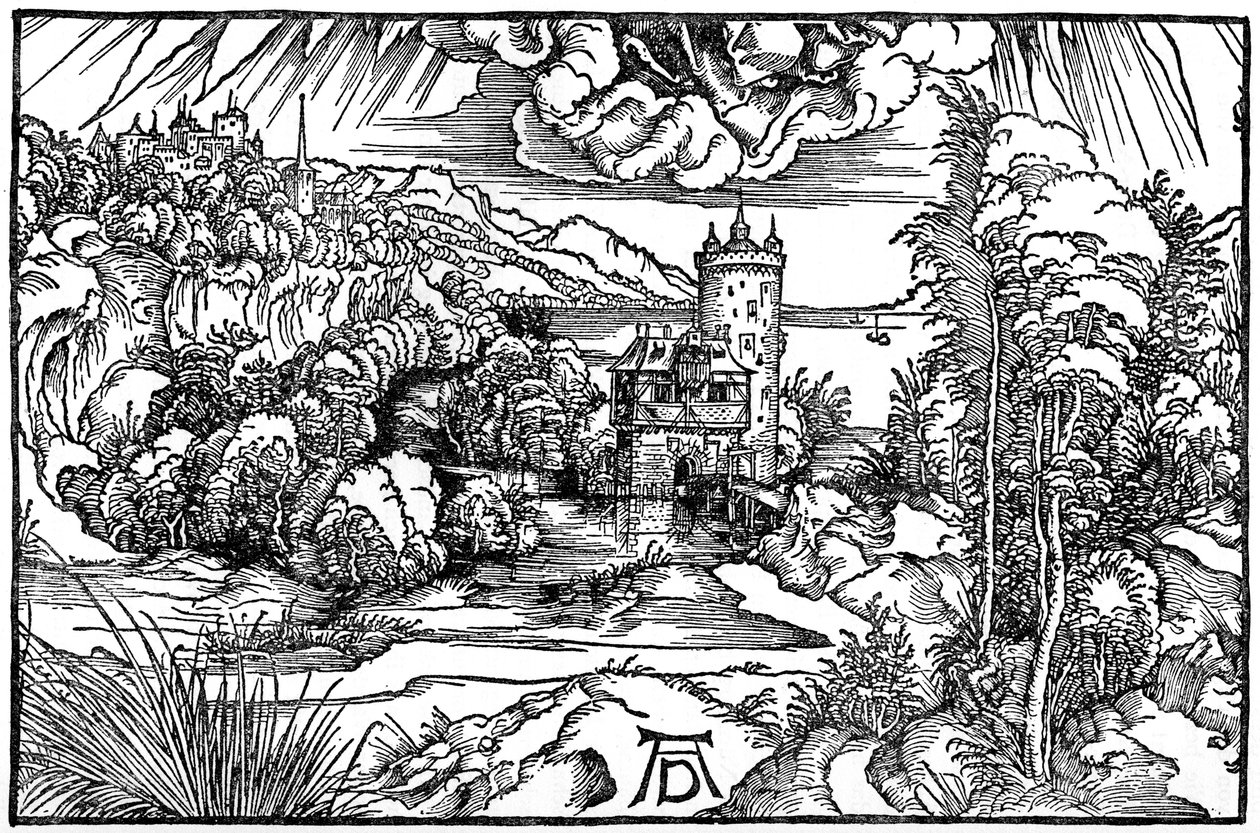 Landskap, 1498, 1936 av Albrecht Dürer