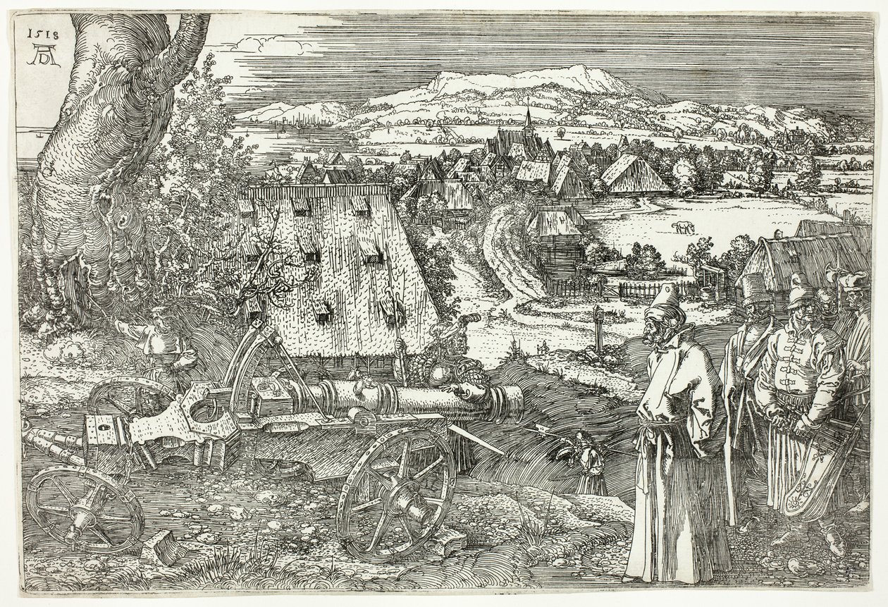 Landskap med kanon (Den stora kanonen) av Albrecht Dürer