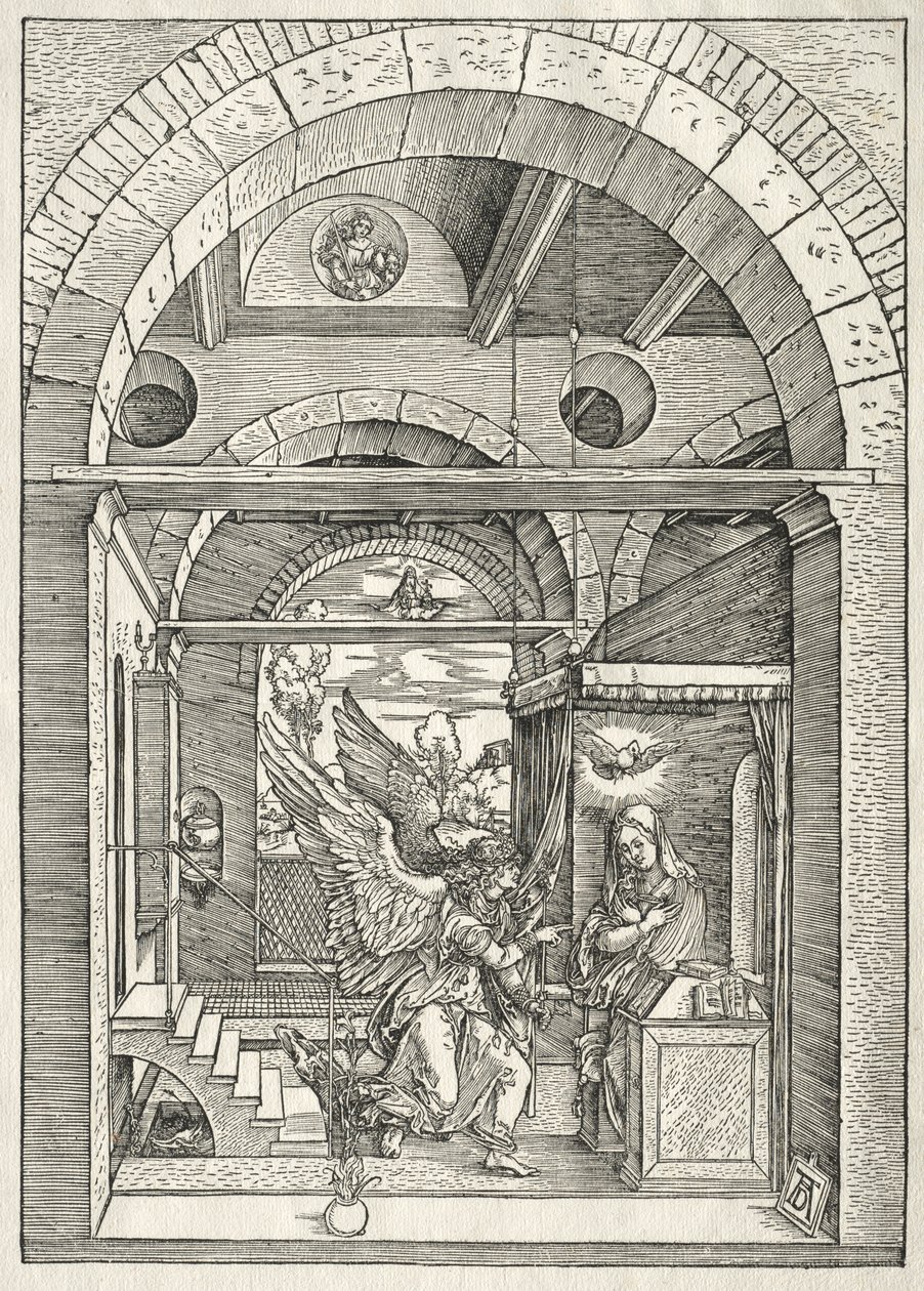 Jungfruns liv: Bebådelsen, 1504-1505. av Albrecht Dürer