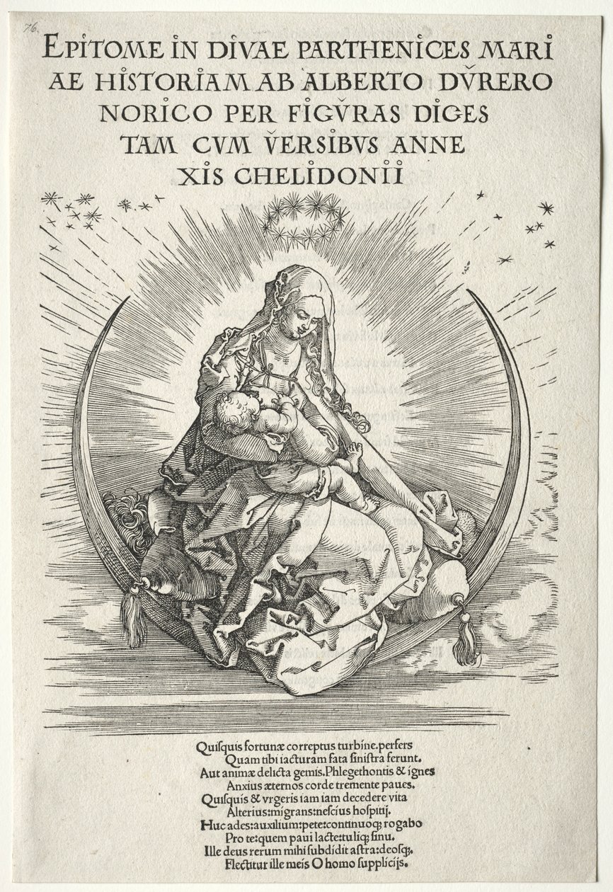 Jungfruns liv: Titelsida, 1511. av Albrecht Dürer