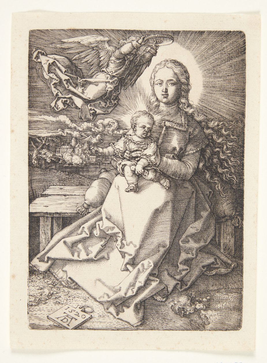 Madonna krönt av en ängel av Albrecht Dürer