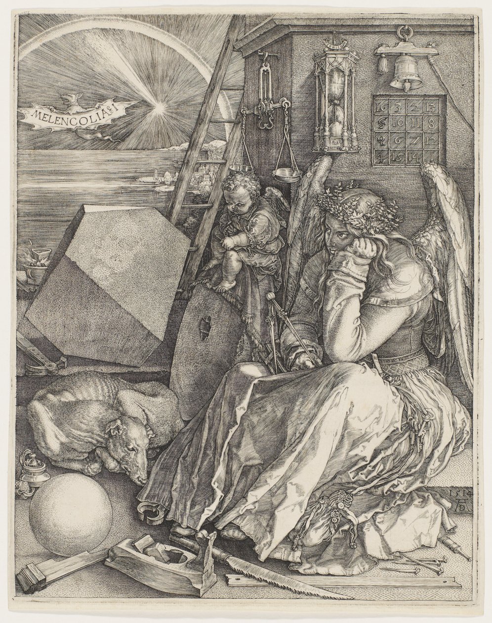 Melencolia I, 1514 av Albrecht Dürer