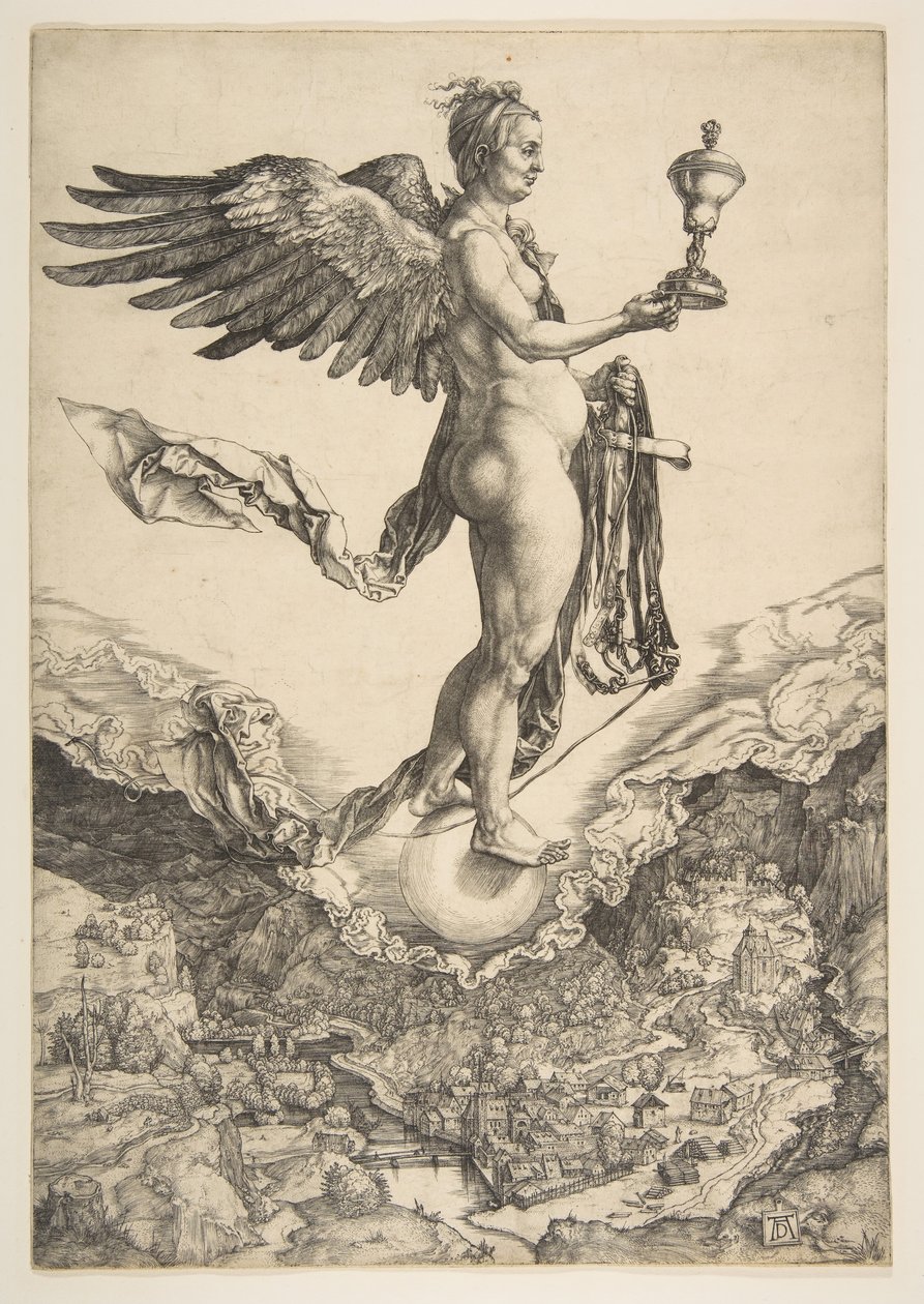 Nemesis The Great Fortune, ca. 1501. av Albrecht Dürer