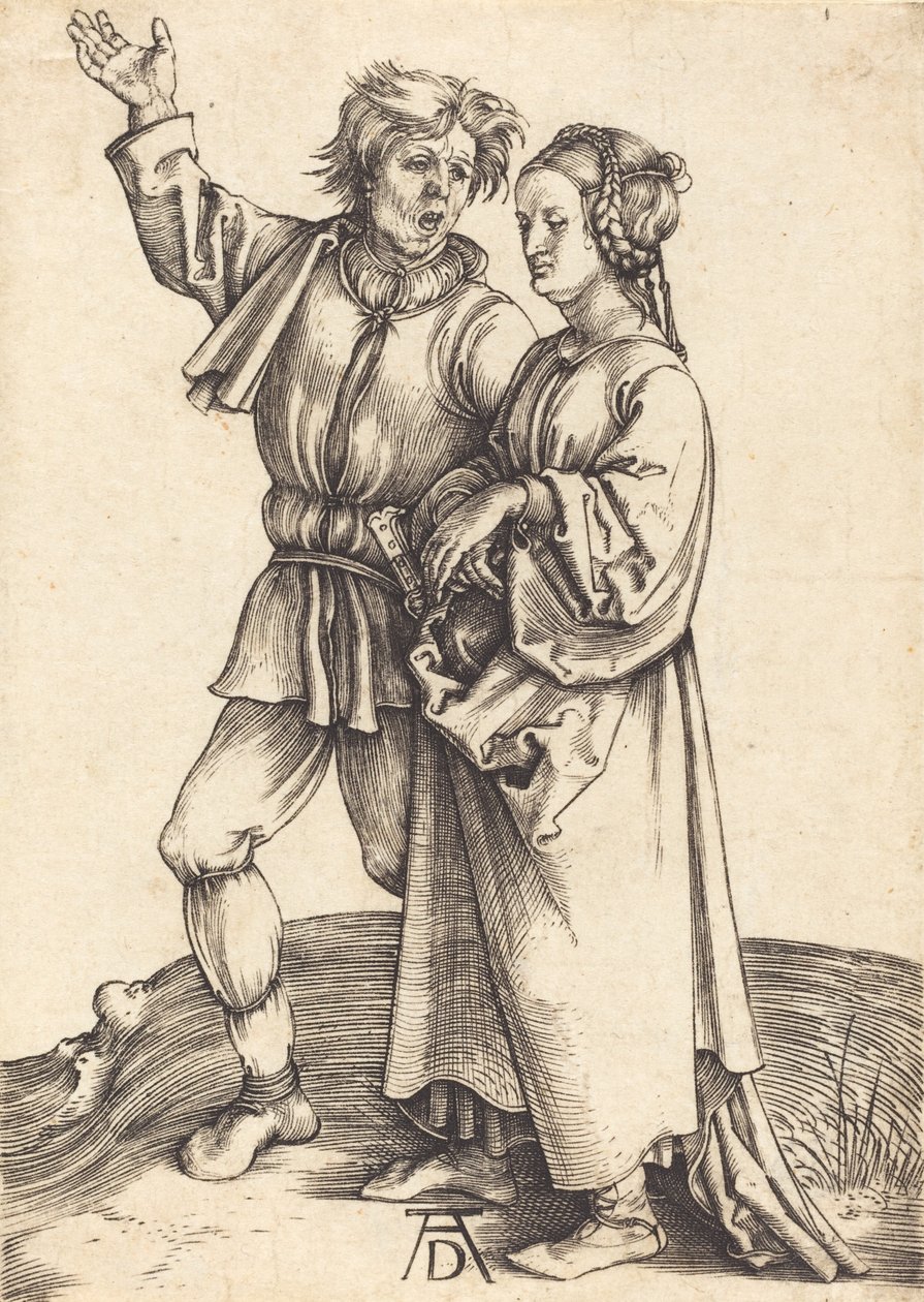 Bonden och hans hustru, ca. 14971498. av Albrecht Dürer