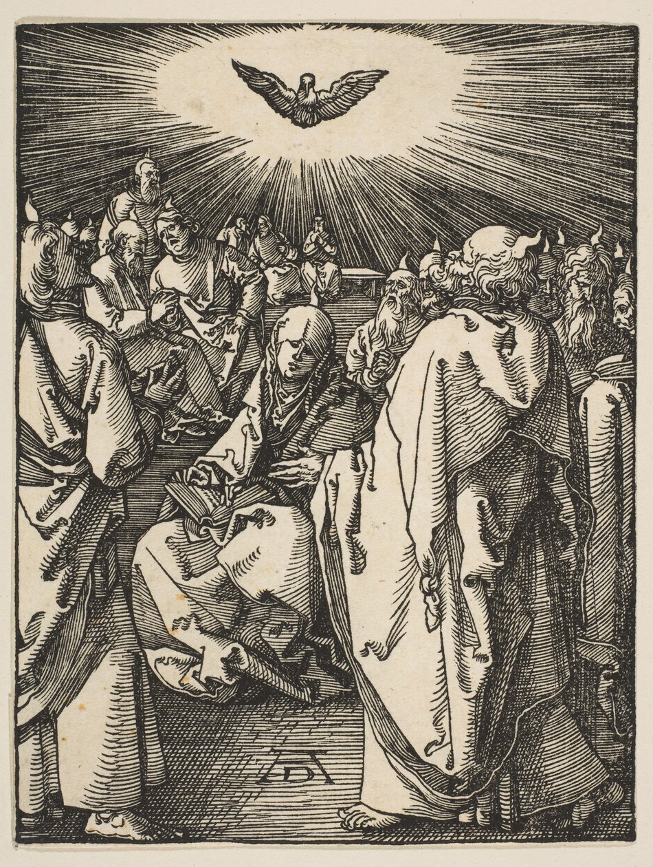 Pingst, från Den lilla passionen, ca. 1510. av Albrecht Dürer