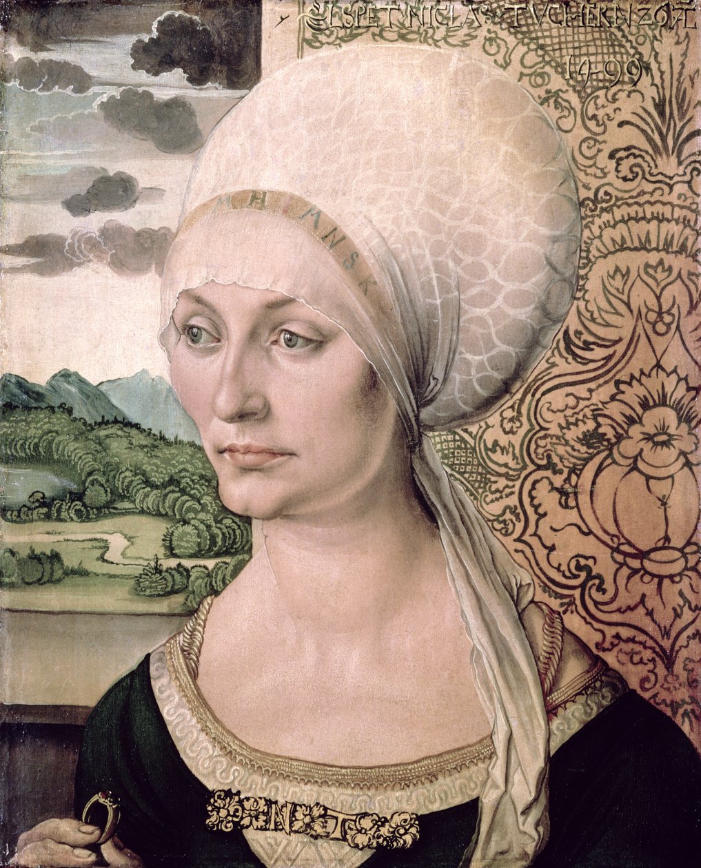Portrait of Elsbeth Tucher, 1499  av Albrecht Dürer