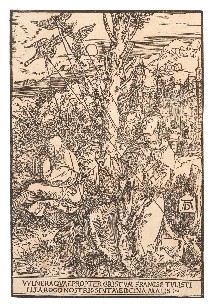 Saint Francis tar emot Stigmata, ca. 1505. av Albrecht Dürer