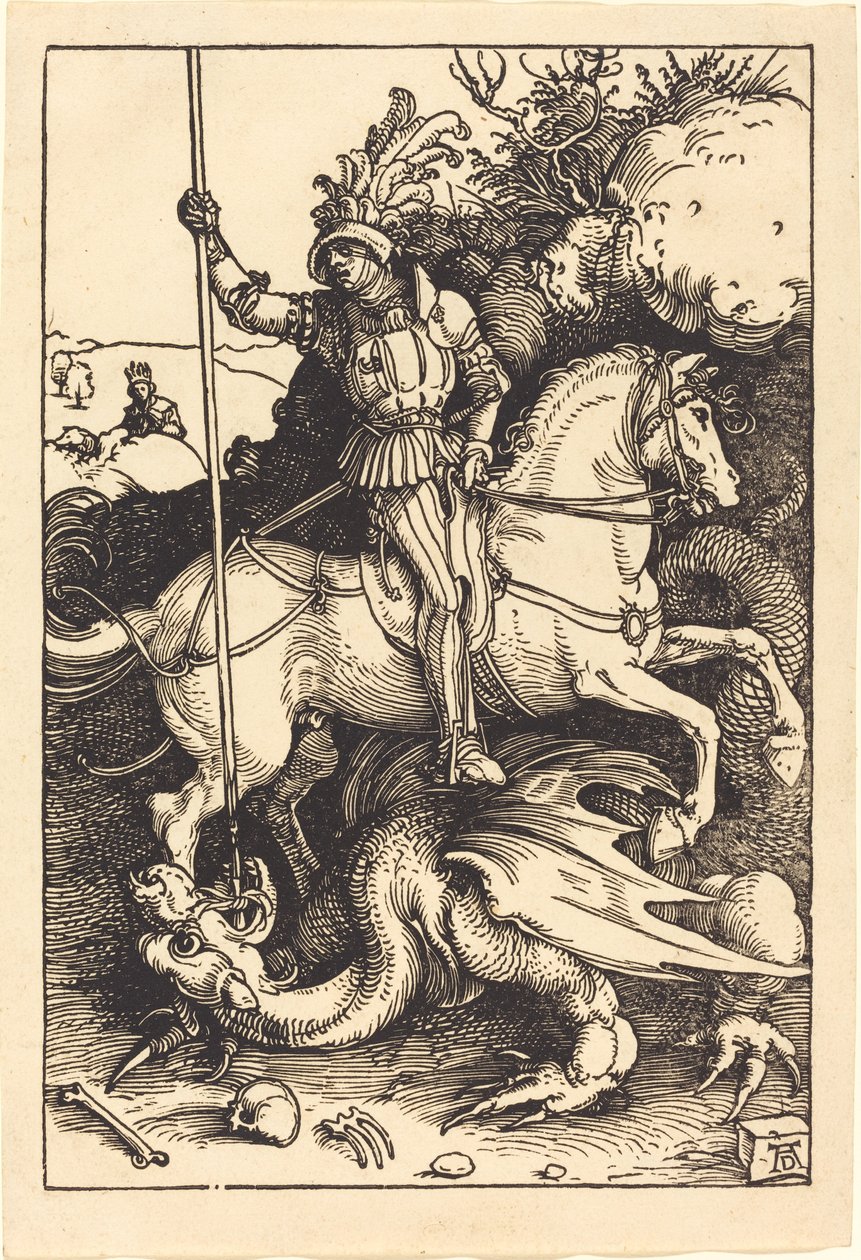 Saint George dödar draken av Albrecht Dürer
