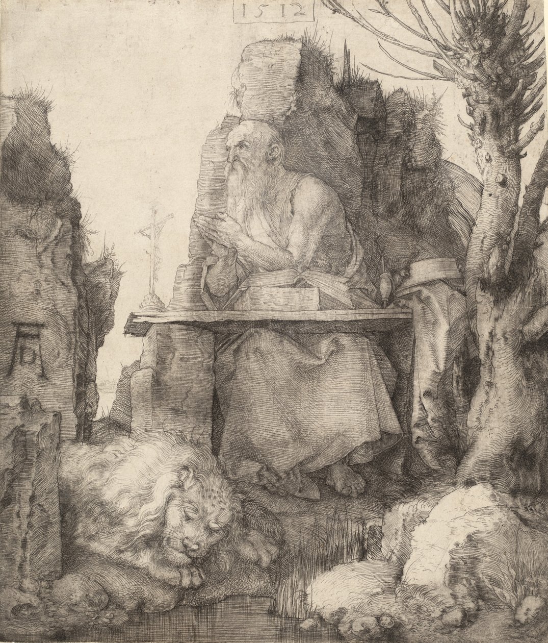 Saint Hieronymus vid Pollard Willow, 1512. av Albrecht Dürer