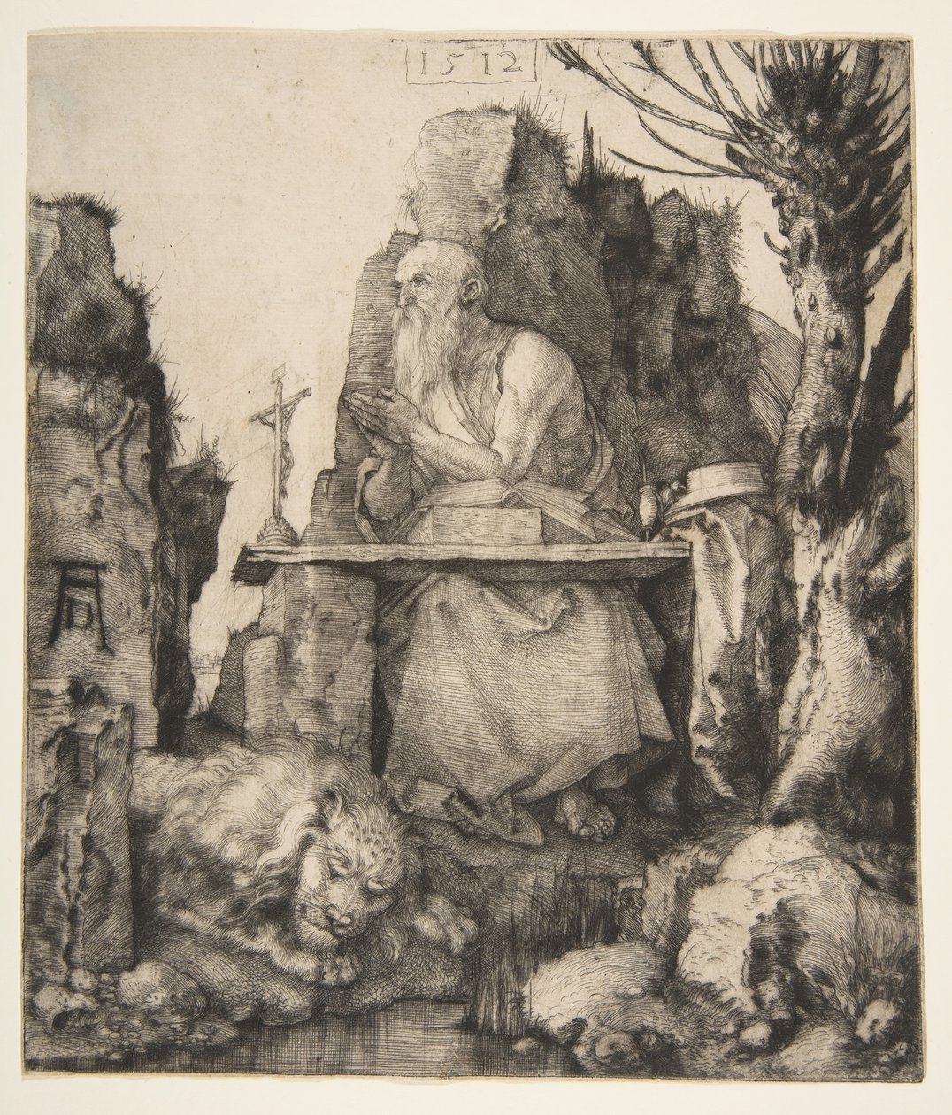 Saint Hieronymus vid Pollard Willow, 1512. av Albrecht Dürer