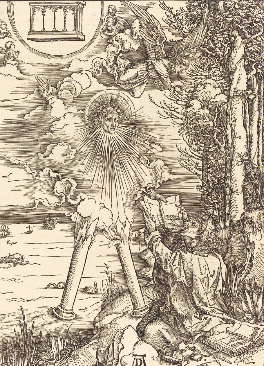 Sankt Johannes slukar boken, 1498. av Albrecht Dürer